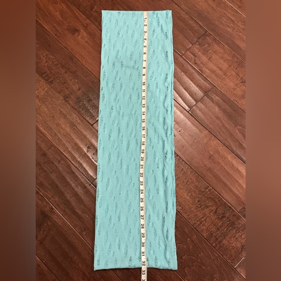 Turquoise Distressed Infinity Scarf Lightweight T Shirt Summer Scarf Artsy - Picture 4 of 5